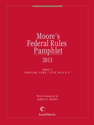 cover image of Moore's Federal Rules Pamphlet